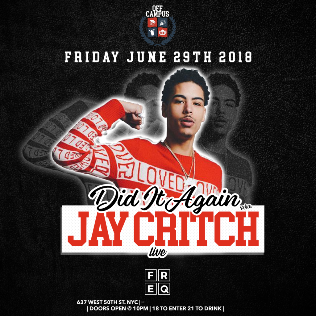 Jay Critch Live at Freq NYC